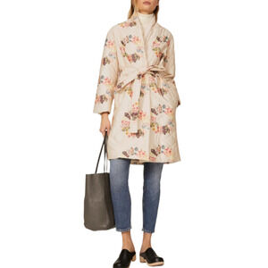 Samantha Sipos Quilted Patchwork Sunburst Longline Coat S Floral Cottagecore